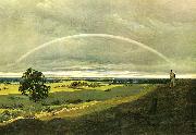 Caspar David Friedrich Landschaft mit Regenbogen oil painting